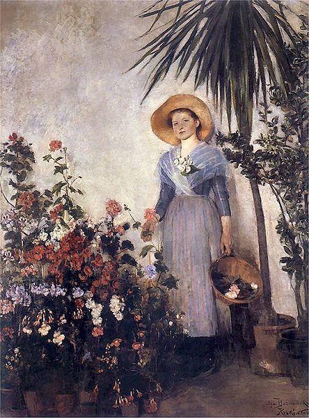 Olga Boznanska In the orangery china oil painting image